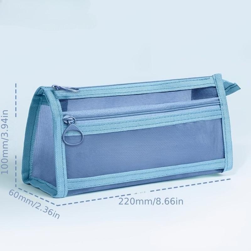 1PC Transparent Pencil Case with Dividers – Customizable Grid Organizer Box for School Back-to-School Supply Gift for Students