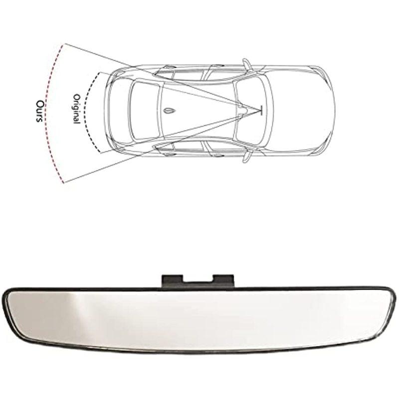 17" Vision Panoramic Rear View Mirror Day/Night Wide Angle Convex for Universal Car Truck SUV