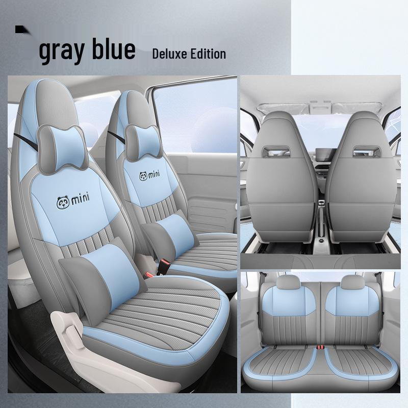 Panda Mini Cartoon Leather Car Seat Cover - Full Surround, Fits 23 Models, Cute Design