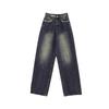 High Waist Straight Jeans Damen Locker Lässig Denim Hose Tägliche Straßenhose