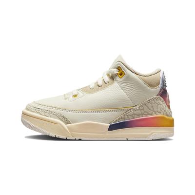J. Balvin x Air 3 Retro PS Medellín Sunset Tênis Infantil Creme Multicolorido FN0346-901