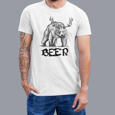 Lustiges Bier T-Shirt Camping Grafik Shirt Cooles Alkohol Trinken Humor T-Shirt Sommer Kurzarm Locker Rundhals Baumwolle Oberteile