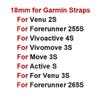 18mm Watch Strap For Garmin Venu 2S/3S Vivoactive 4S/Vivomove 3S Artificial Leather Forerunner 265S 255S Replacement Bracelet