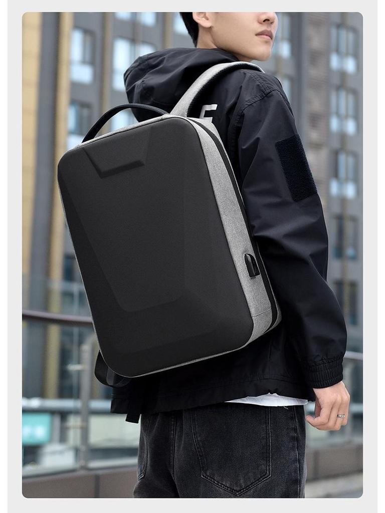 Men's Large Capacity USB Laptop Backpack for College Students and Commuters