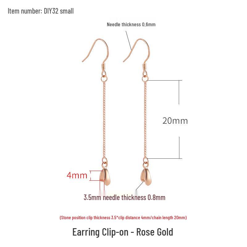 

S925 Sterling Silver Amber Beeswax Clip-on Earring Hooks, DIY Handmade Setting. Sterling Silver