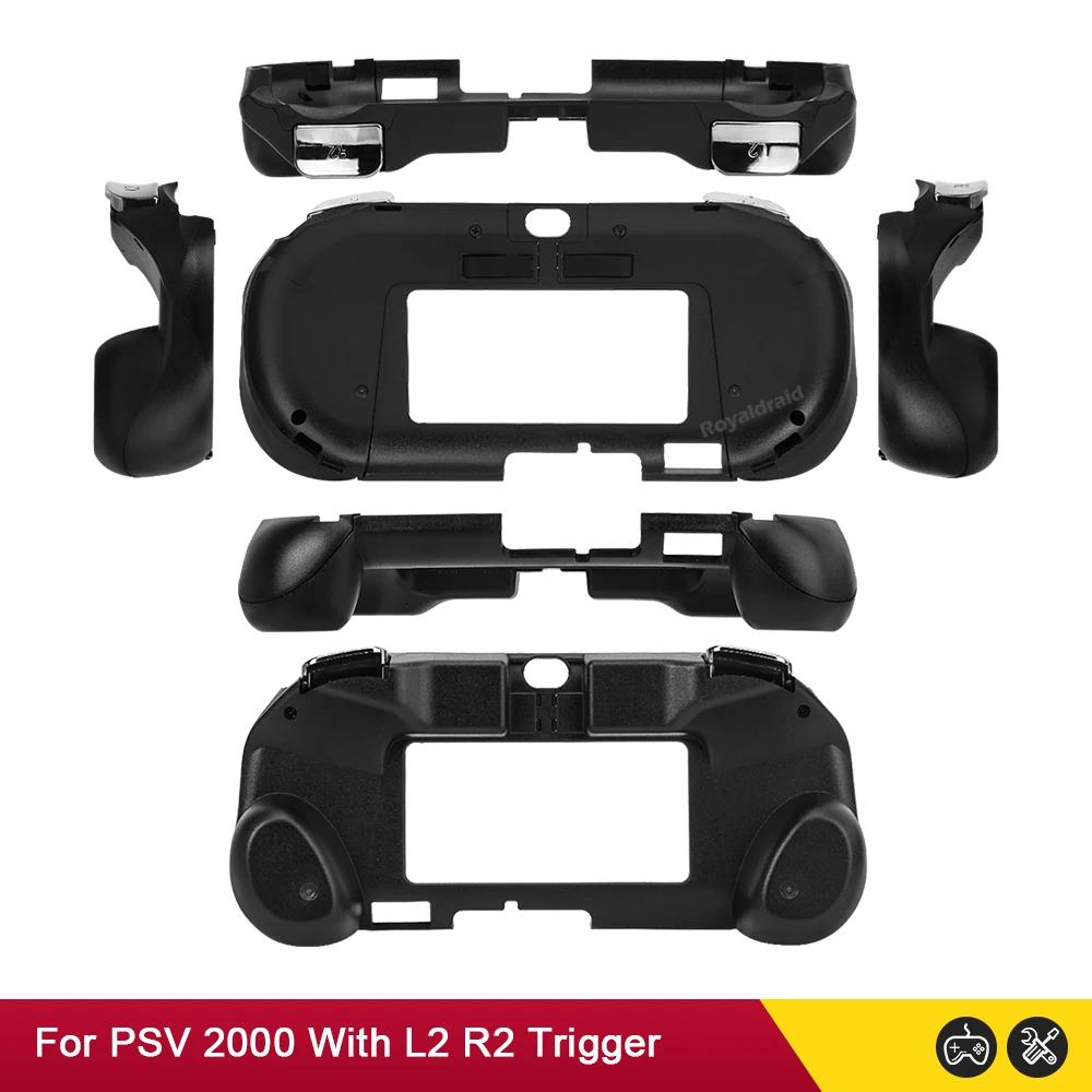 Alb negru pentru PS Vita 2000 PSV 2000 PSV2000 Controler pentru gamepad Joypad Maneră Joystick Carcasă cu buton de declanșare L2 R2