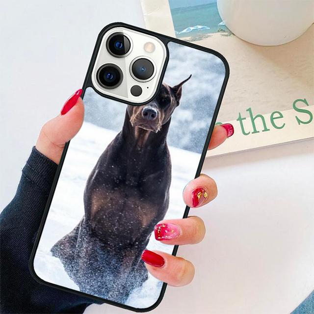Doberman Dog Guarding Fierce Coque Shell For iPhone 17 Air 15 16 14 13 12 Pro Max 11 Pro Max Plus Phone Case Cover