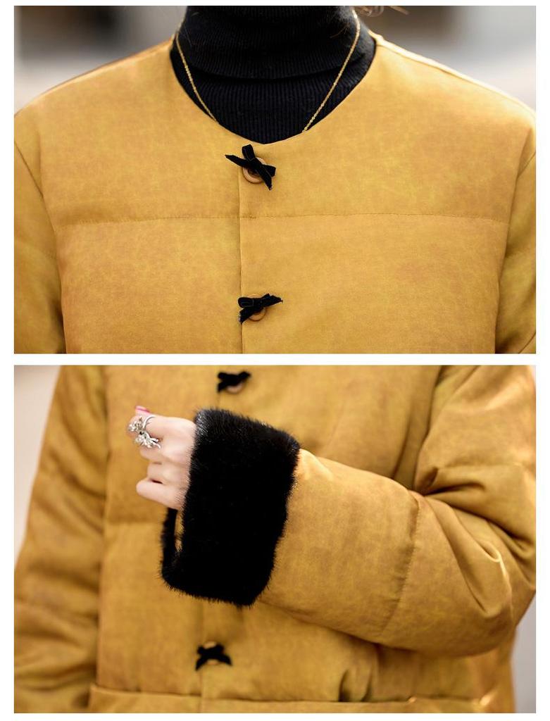 2024 Women's Small Loose Round Neck White Duck Down Jacket - Warm Winter Fashion Coat
