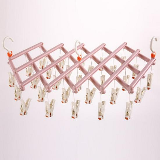 29-Clip Foldable Windproof Quick-Dry Multi-Functional Clothes Rack