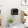 Nightstands (Set of 2) Black 30.5 X 30 X 30 Cm Particleboard