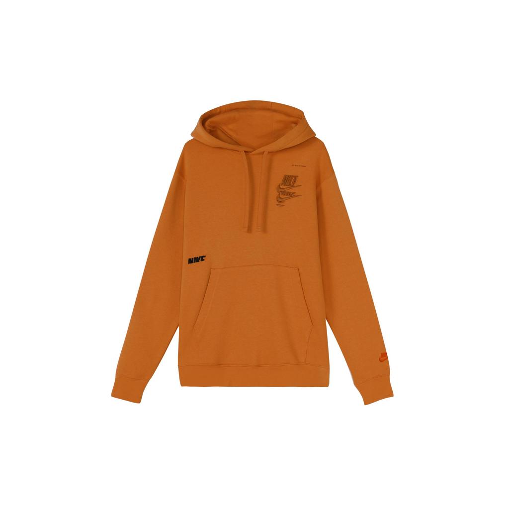Nike Sweatshirts Men's Orange Hooded Moderate Regular DM6874-808