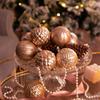 Valery Madelyn Christmas Christmas Set of Rose Christmas Tree Gorgeous Ornaments Ornaments, Luxurious, Large, 8cm, Nordic-Style Balls, 16, Gold,