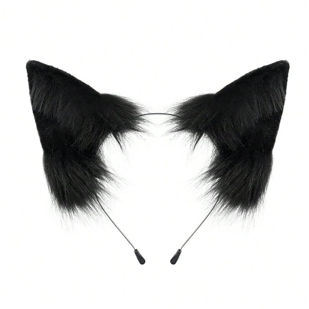 Furry Cat Wolf Fox Ears Headband Halloween Headwear Cosplay Costume Party, Rave