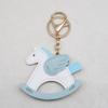 Women Leather Charms Bag Pendant KeyChain Cartoon Pony Rocking Horses Keyring Cute Animal Ornament Accessories