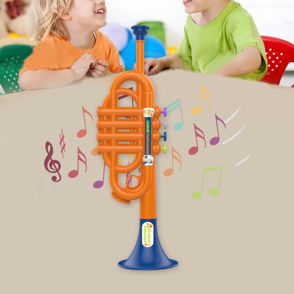 Realistisk Barne Trompet Leke Musikkinstrument Leke for Barn Musikkinteresse Utvikling Trygg Pedagogisk Leke for Barn