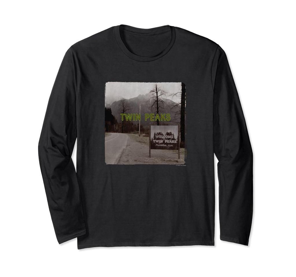 Twin Peaks Welcome Sign Mountain View Long Sleeve T-Shirt