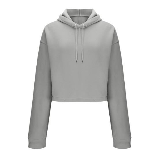 Women's Drawstring Cropped Hoodie Casual Long Sleeve Pullover Sweatshirts Workout Crop Tops Fall Outfits
