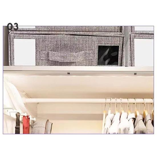 Wardrobe Storage Box Foldable with Handle Transparent Window Clothes Socks Underwear Storage Classification Storage Closet Organizer