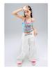 Blue Jazz Dance Costume for Girls - Trendy Street Dance Performance Outfit
