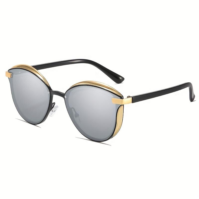 

Высококачественные элегантные сексуальные ретро-очки кошачий глаз модные солнцезащитные очки металлическая оправа цветные линзы переменного тока - подходят для мужчин и женщин