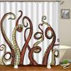 Octopus Seas Shower Curtains Bath Curtain 180*180cm Waterproof Bathroom Home Decor Washable Fabric Bathroom Screen With 12 Hooks