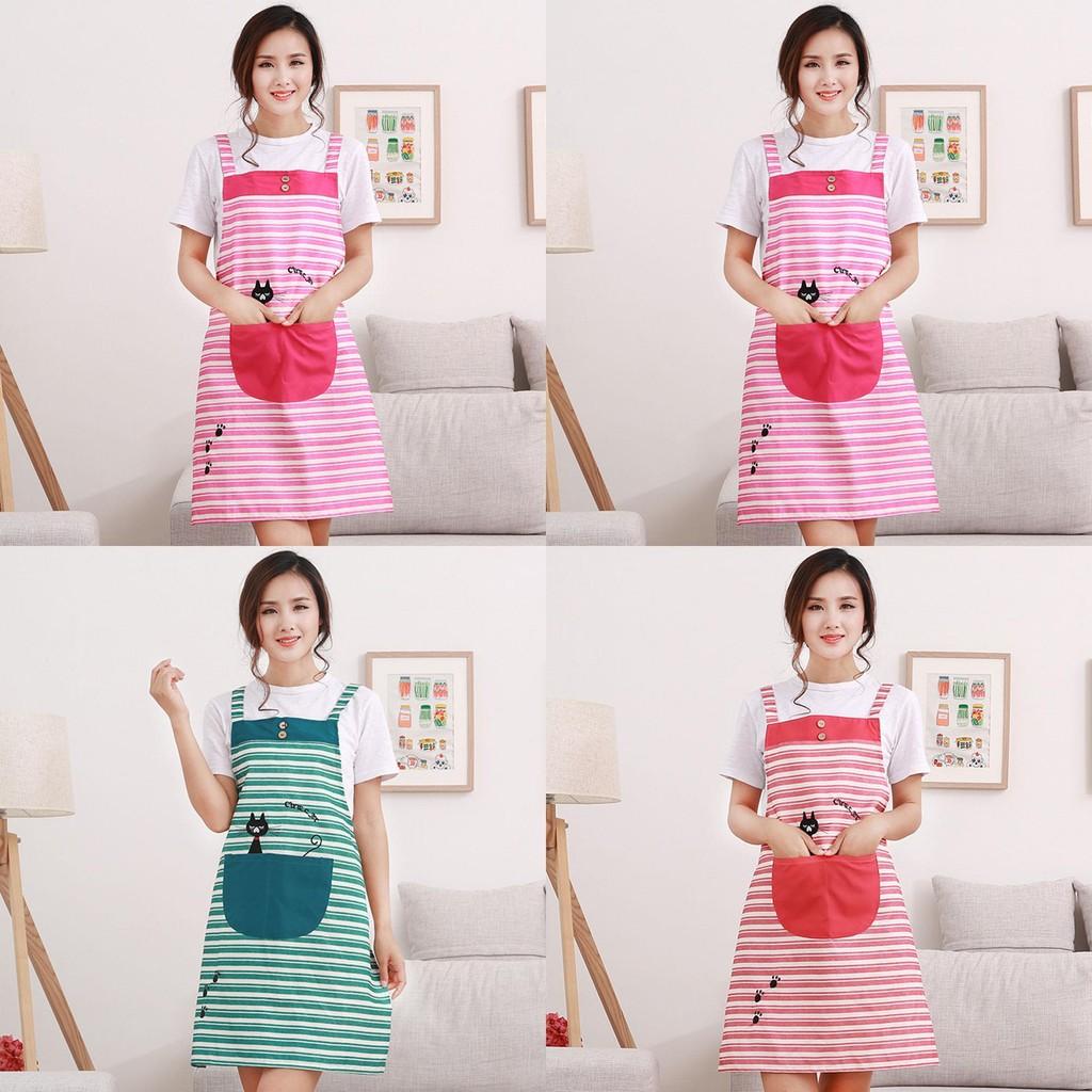 Versatile And Stylish New Cute Home Womens Striped Bib Cooking Apron For Every Occasion