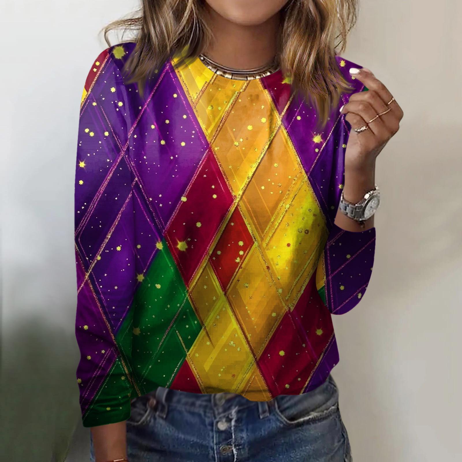 

Женское свободное удобное повседневное модное худи с круглым вырезом и рождественским принтом, с длинными рукавами S