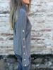 Autumn/Winter 2026 High Neck Button-Up Women's Knit Sweater