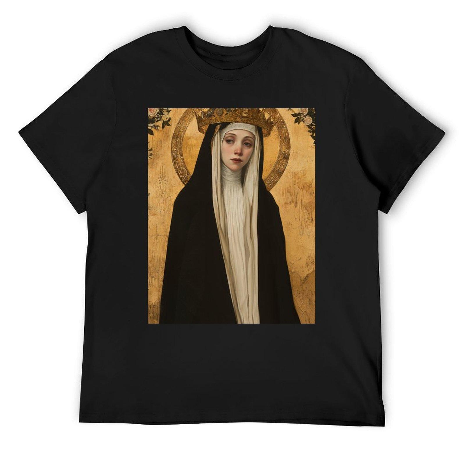 

Saint Margaret of Hungary T-Shirt tees korean fashion Short sleeve tee for a boy plain black t shirts men 4XL