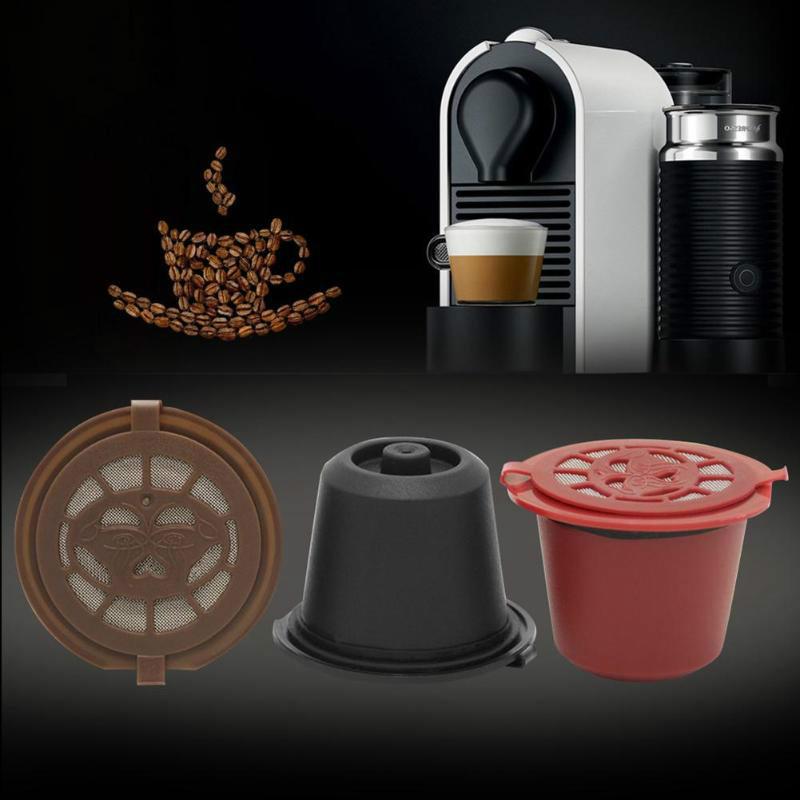 Capsulă de cafea Nespresso, reîncărcabilă, reutilizabilă, cu 1 filtru din plastic, pentru filtrele originale Siccsaee.