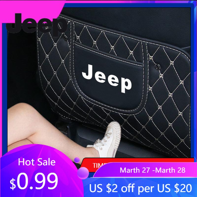 Pro Jeep 1 ks Ochrana opěradla autosedačky Podložka proti kopnutí Pro Jeep Wrangler Renegade Compass Grand Cherokee Patriot Rubicon Li