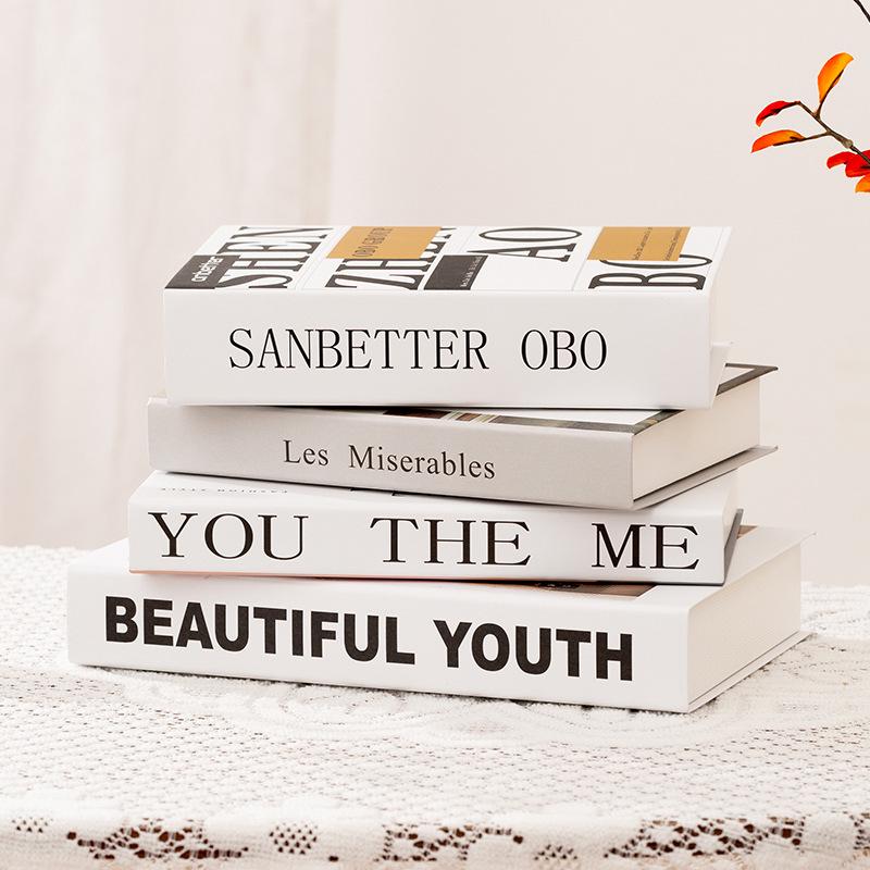 

Envy Porcelain Decorative English Book Ornament - Luxury Photography Prop