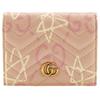 Compact Wallet Bi-Fold Wallet 449421 GG Ghost Card Case Pink Leather Women Used