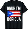 Bruh I'm Boricua Vintage Puerto Rico Funny Boricua Boys Kids T-Shirt