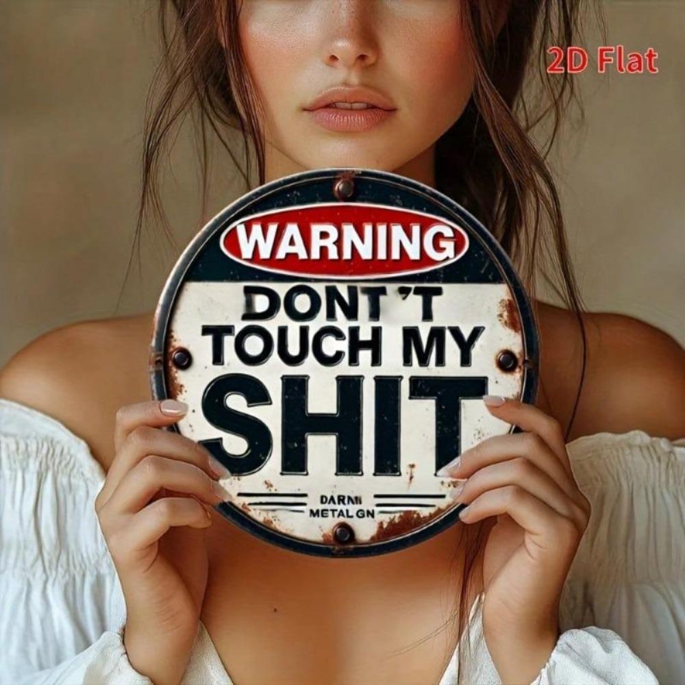 Vintage 8x8 Inch Funny Warning Metal Sign Industrial Wall Art Home Kitchen Decor