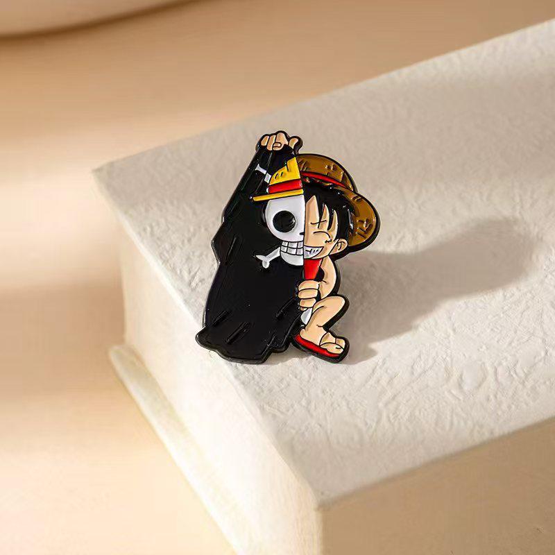 

Брошь-булавка из аниме One Piece: Эмалированный металлический значок для украшения одежды