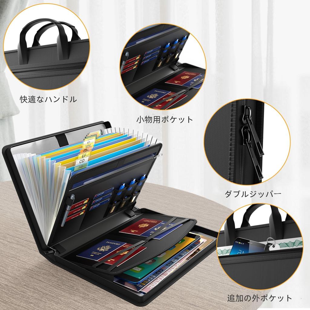 Fireproof File 13 Fireproof Document Portable Fireproof Safe for Business and File Folder with Size 2800℃ Case, Pockets, Clear, Home, Zipper,