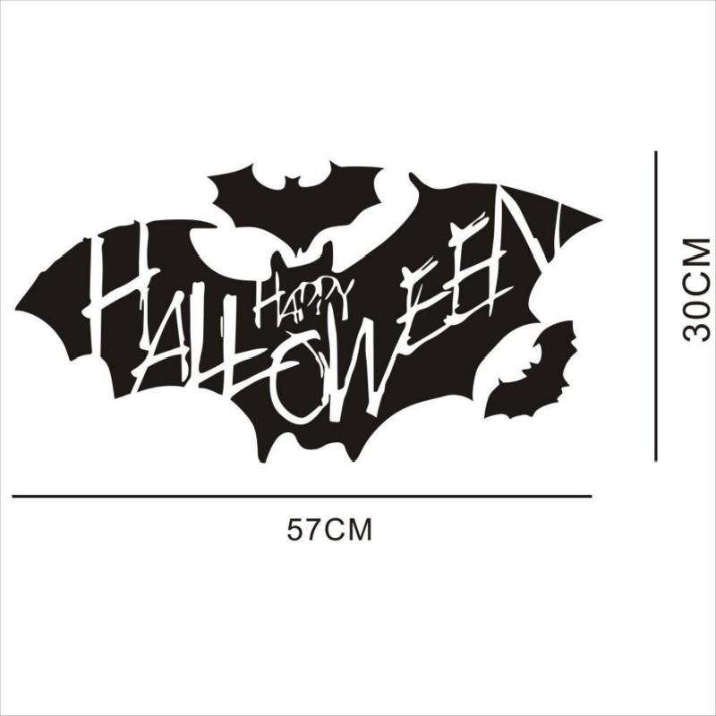 Хэллоуин Серия Летучая мышь Личность Творческая наклейка на стену Украшение окна Наклейки чёрный