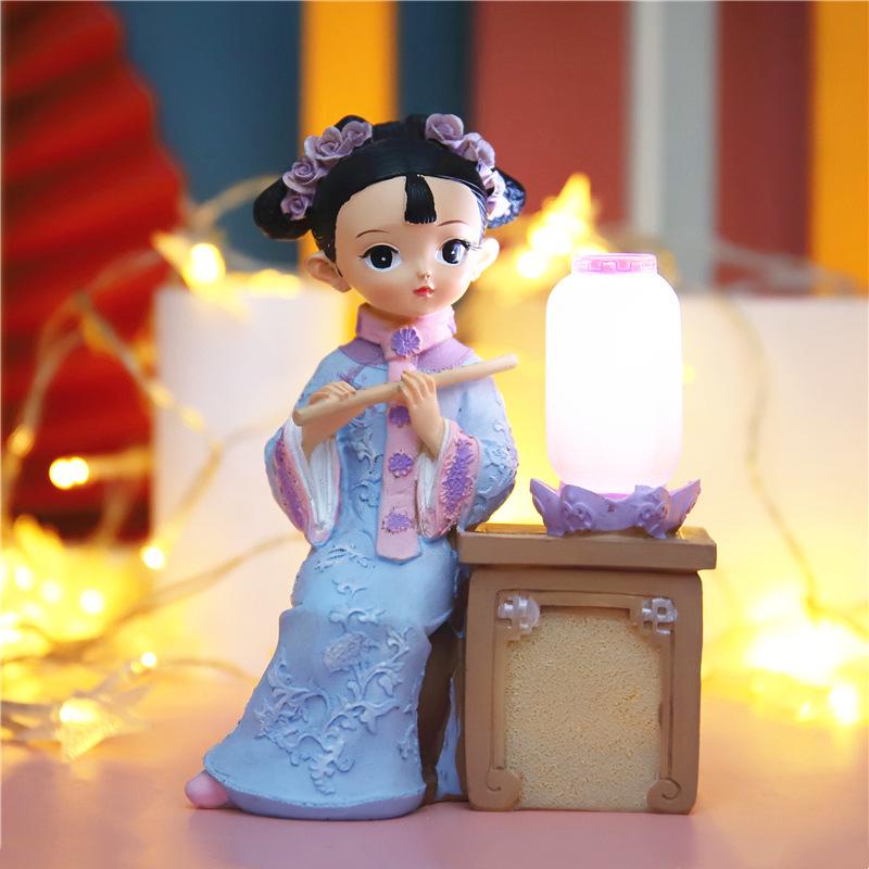 Şarap Dolabı ve Oturma Odası İçin Yaratıcı Retro Prenses Figür Dekorasyonu