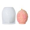 Silikonformer Roseblomst Relieff Egg Lysformer Ornamentformer Epoksyharpiksformer Gipsformer for Lyslaging