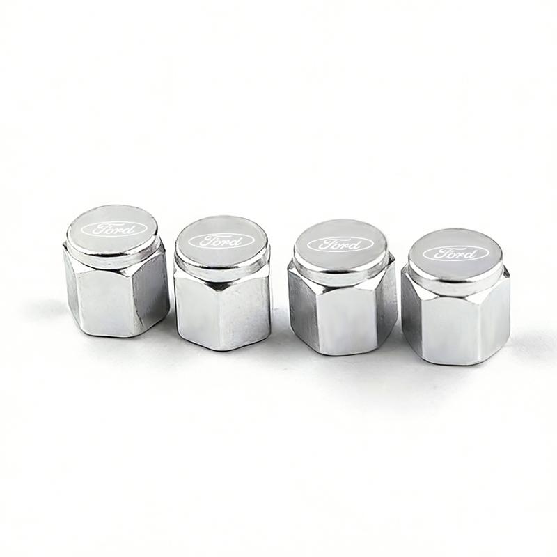 For Ford Ranger T6 PX4Pcs Car Tire Valve Caps Metal Wheel Air Valve Stem Covers For Ford Mustang Fiesta Focus Mondeo Kuga Edge Explorer F150 Sticker