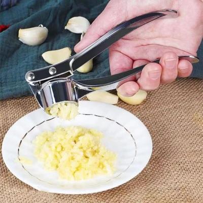 Multifunctional Zinc Alloy Stainless Steel Manual Pull Type Garlic Punch Garlic Press Anti Skid Thickened Garlic Clip