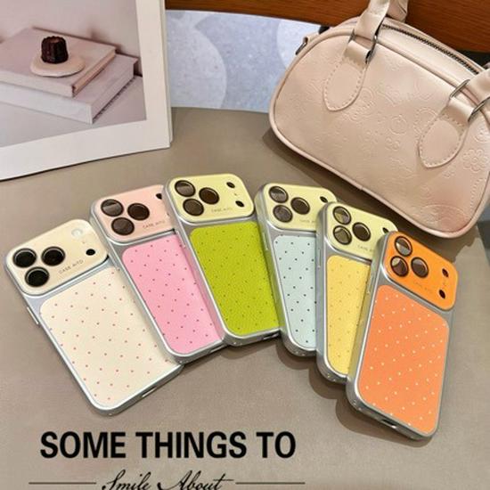 

Apple 17 Pro Phone Case: Full Coverage, Transforms iPhone 16 Pro with New Lychee Pattern Polka Dots iPhone 14 Pro