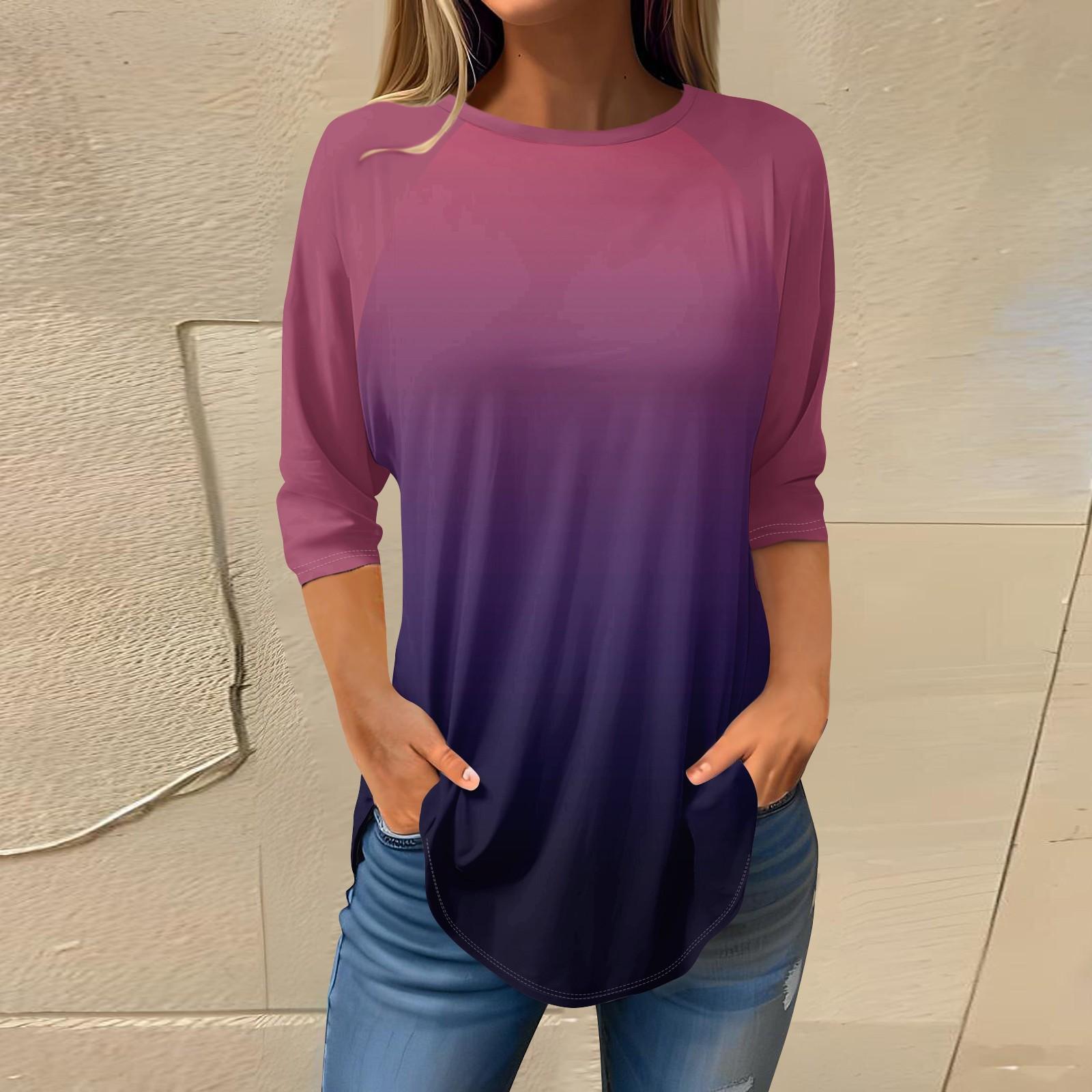 Женские модные повседневные топы для выхода в свет с принтом и рукавом реглан — фото 10