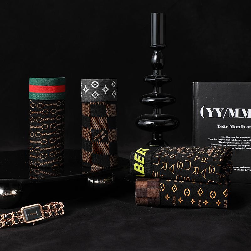 Large Size Men'S Panties Modal Boxers Mid-Rise Boys' Quad Pants Printed Men'S Shorts