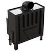Steel Fireplace KRATKI FLOKI L 12 kW Ø 200 Black Thermotec Lining