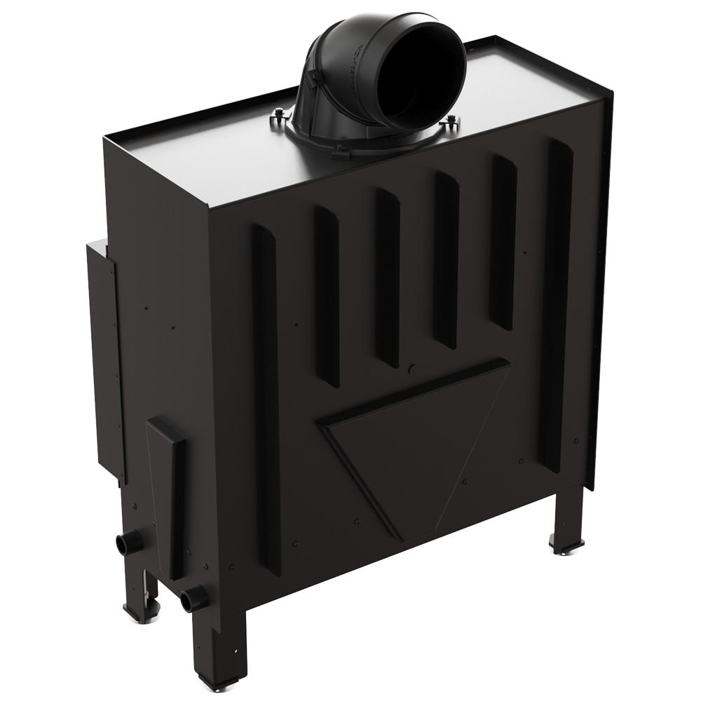 Steel Fireplace KRATKI FLOKI L 12 kW Ø 200 Black Thermotec Lining