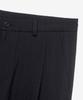 MINDBRIDGE [Couture] Black Wide Single-Pleat Washered String Full Elastic Waist Pants