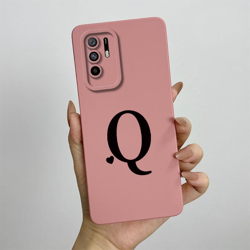 For oppo A94 5G Case OPPO Reno5z Reno 5z F19 Pro Plus Cute Letters Square Phone Case CPH2211 CPH2211 Shockproof Back Cover case
