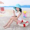Sun Hat with Neck Flap for Youth Boys and Girls, Beach Caps for Kids, Safari Visor, UPF 50 +, 54-58cm, Summer, 8-15 Years Old
